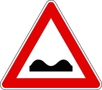 Segnale di strada deformata
