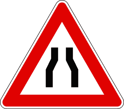 Segnale di strettoia simmetrica