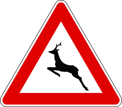 Segnale di animali selvatici